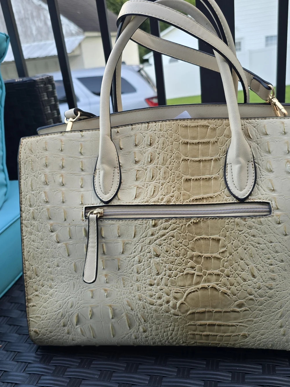 Brahmin lock leather